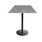Holland Bar Stool Co 42 Tall OD214 Black Table Base w22 Dia Foot and 36x36 Square Greystone Top, IndoorOutdoor OD214-2242BWODS36SQGryStn - alternate 1